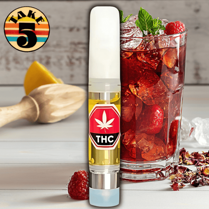 Take 5 Raspberry Lemonade Sativa Cartridge-1g Morden Vape SuperStore and Cannabis Manitoba Canada