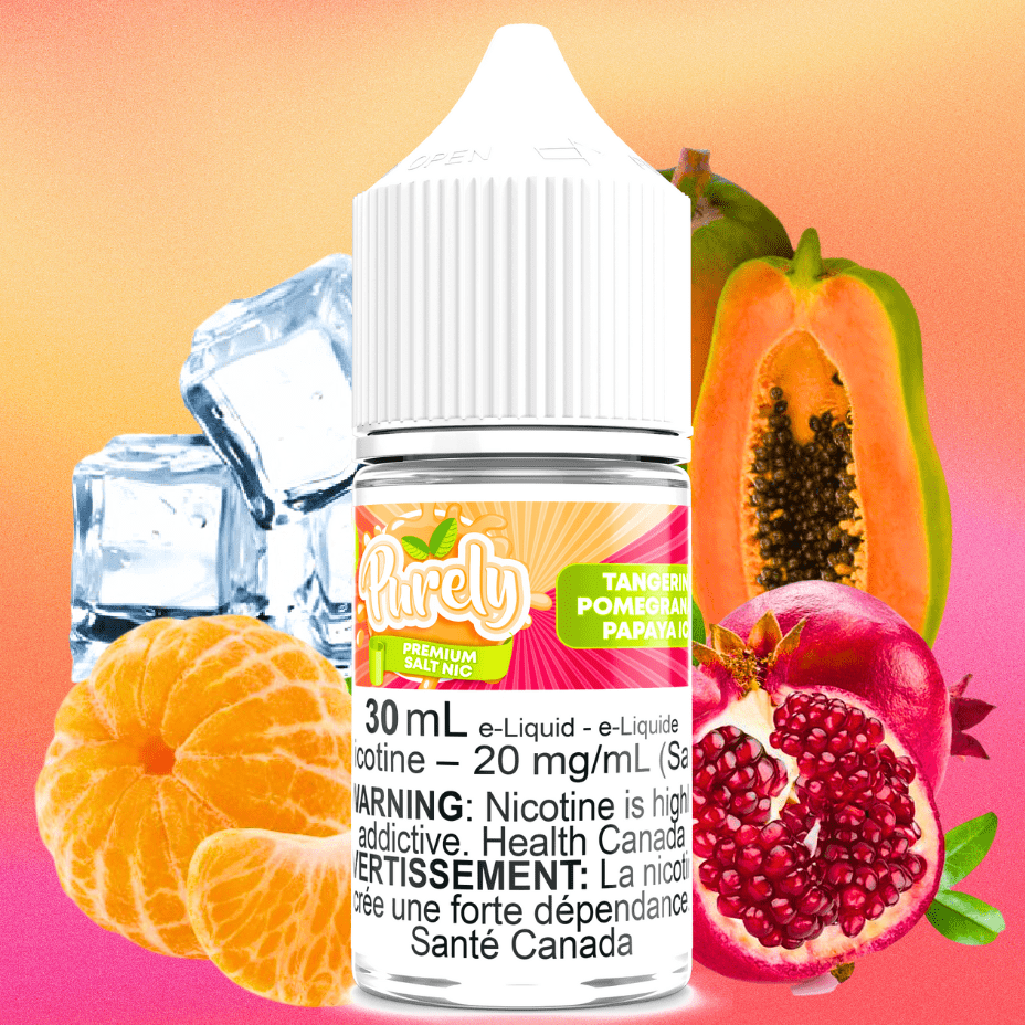 Tangerine Pomegranate Papaya Ice Salt Nic by Purely E-Liquid Morden Vape SuperStore and Cannabis Manitoba Canada