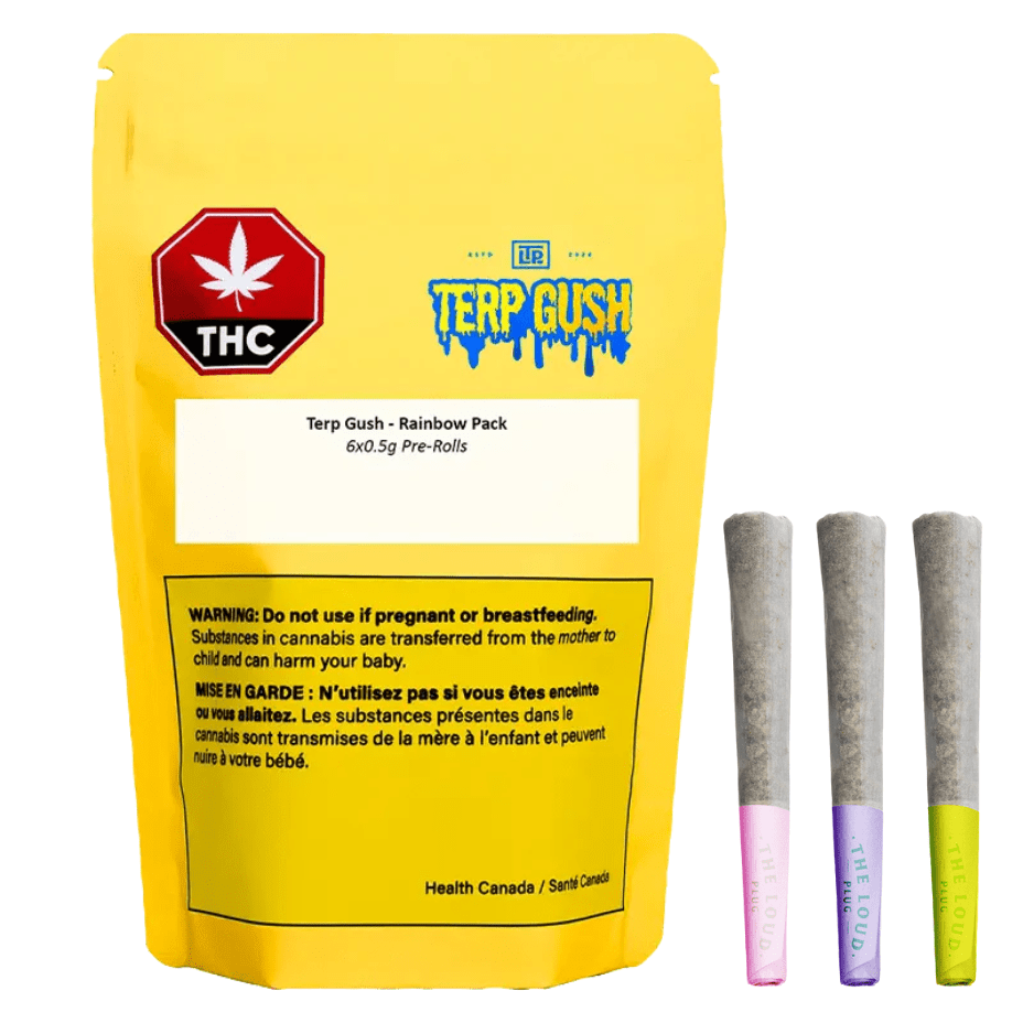 Terp Gush Rainbow Pack Pre-rolls 6x0.5g 6x0.5g Morden Vape SuperStore and Cannabis Manitoba Canada