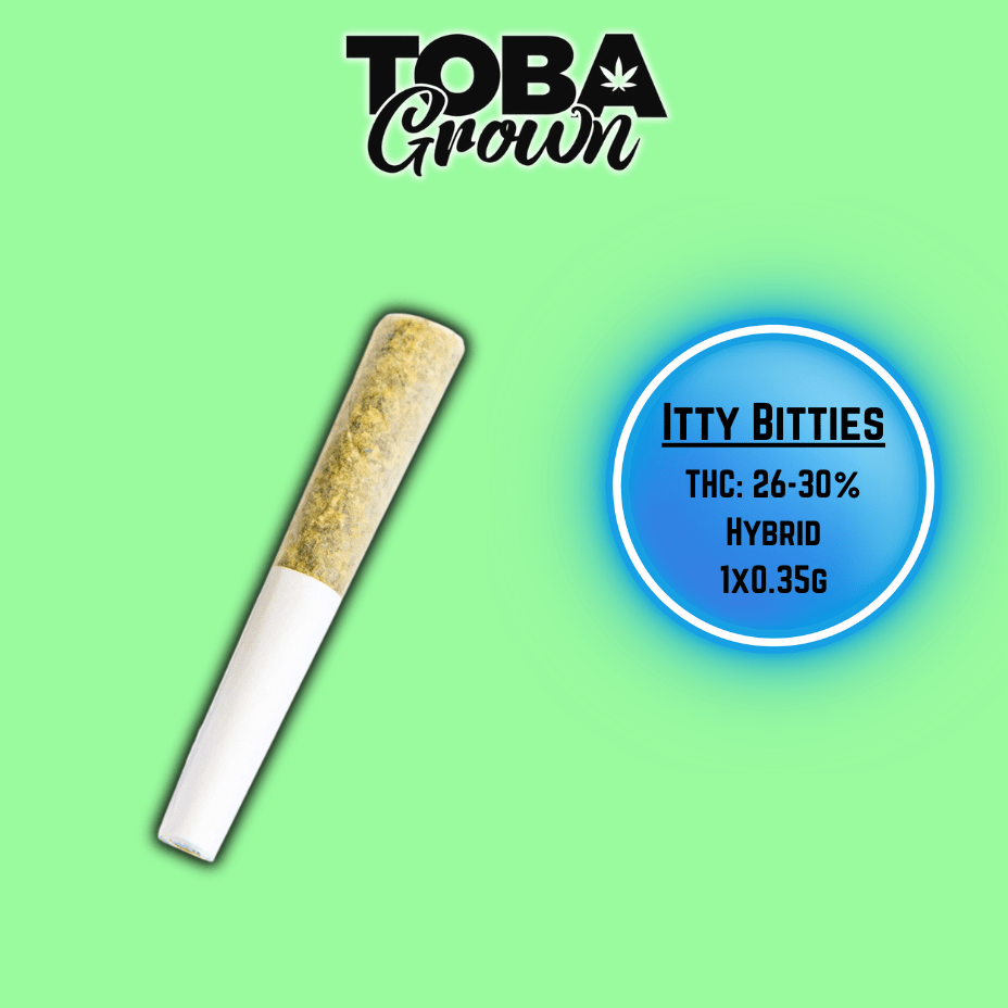 Toba Grown Itty Bitties Hybrid Pre-roll 1x0.35g 1x0.35g Morden Vape SuperStore and Cannabis Manitoba Canada