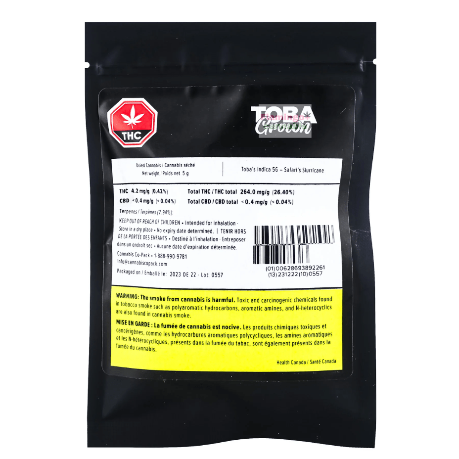 TOBA Grown Sativa Flower-5g 5g Morden Vape SuperStore and Cannabis Manitoba Canada