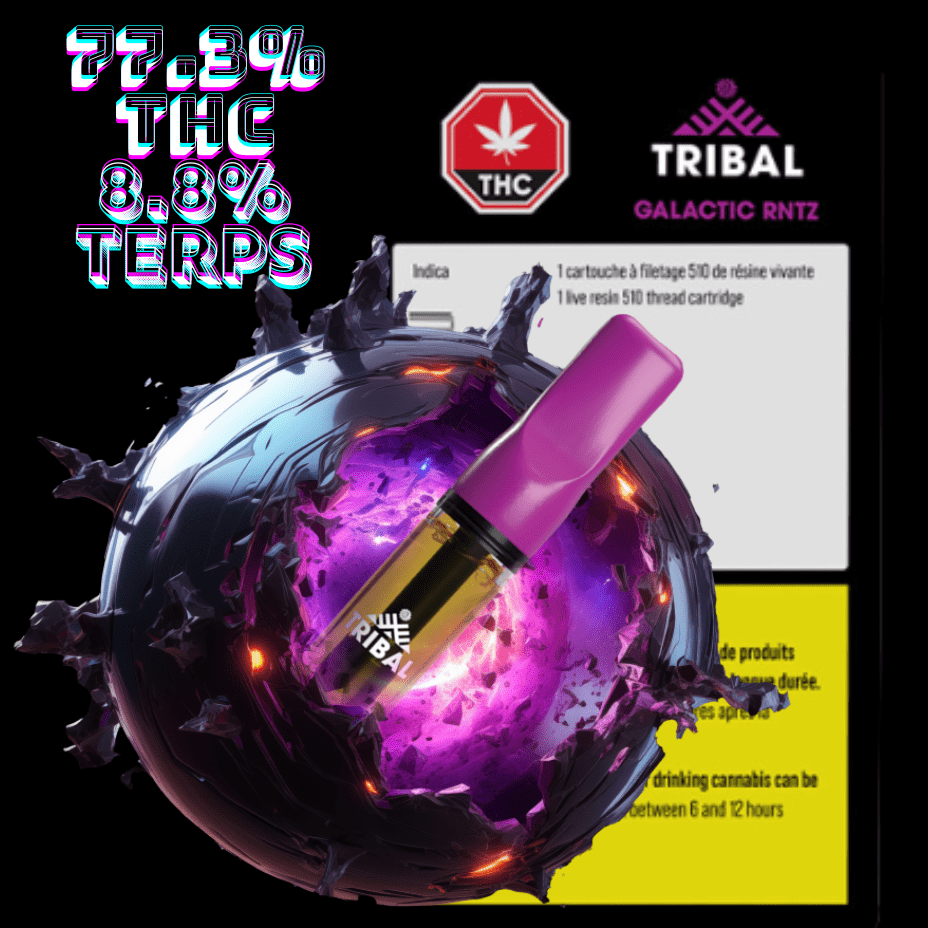 Tribal Galactic RNTZ Live Resin Indica 510 Cart-1g Morden Vape SuperStore and Cannabis Manitoba Canada