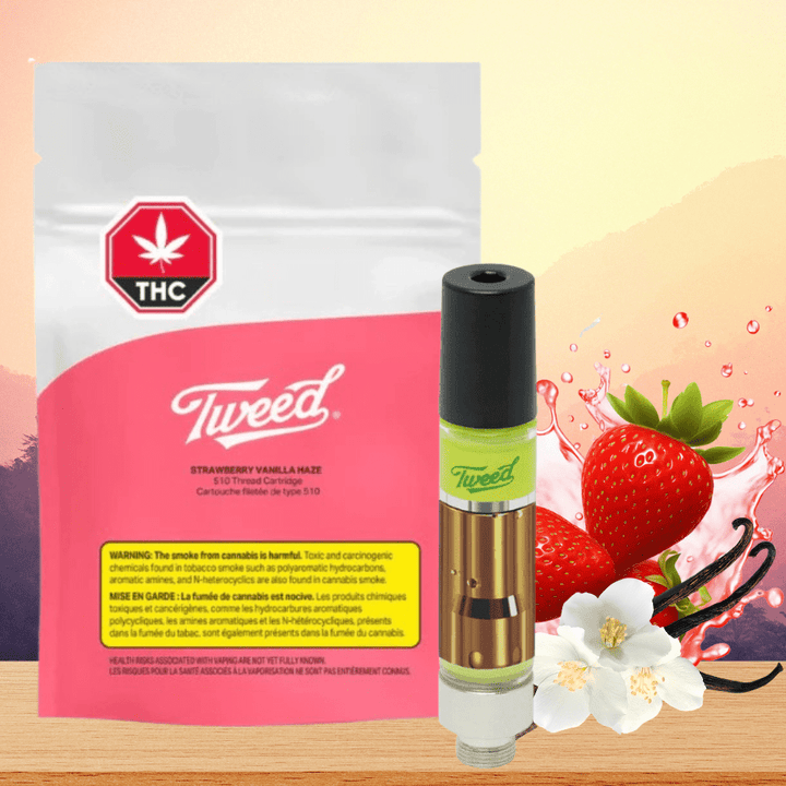 Tweed Strawberry Vanilla Haze Hybrid Cartridge-1g Morden Vape SuperStore and Cannabis Manitoba Canada