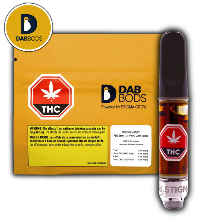 Dab Bods Unicorn Pizz FSE Shatter Cartridge-1g