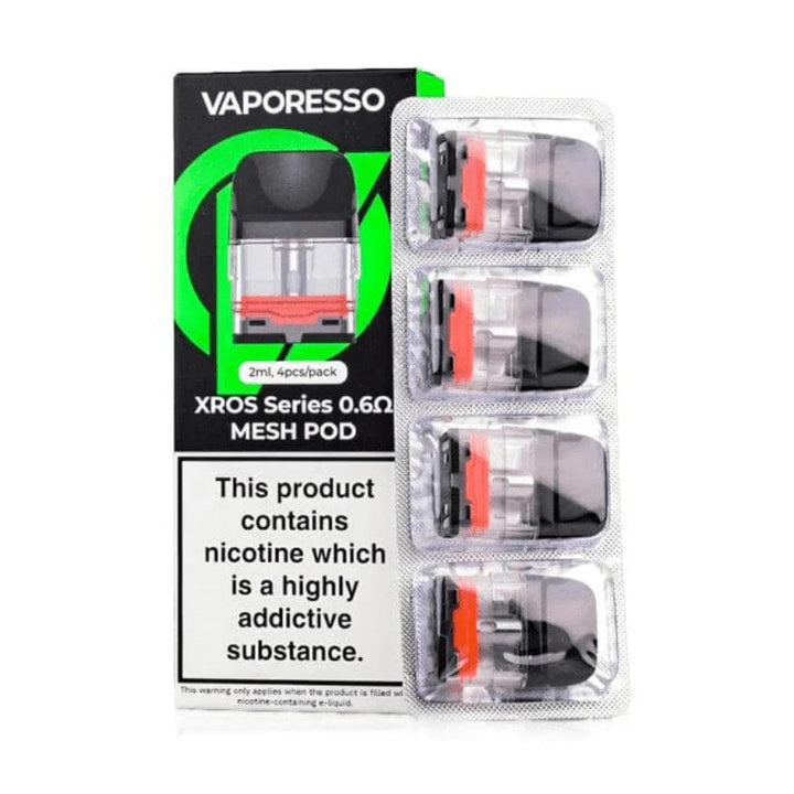 Vaporesso XROS Replacement Pods-4pkg 0.6ohm Morden Vape SuperStore and Cannabis Manitoba Canada