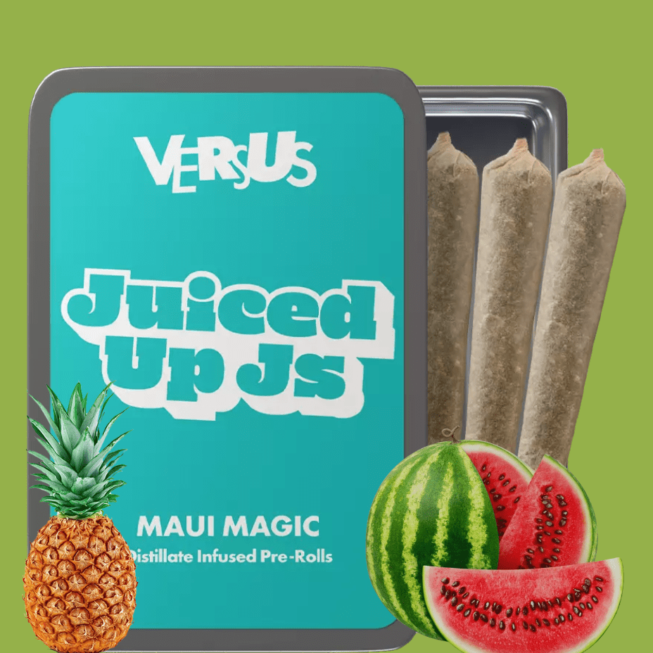 Versus Juiced Up J's Maui Magic Distillate Pre-Rolls-3x0.5g 3x0.5g Morden Vape SuperStore and Cannabis Manitoba Canada