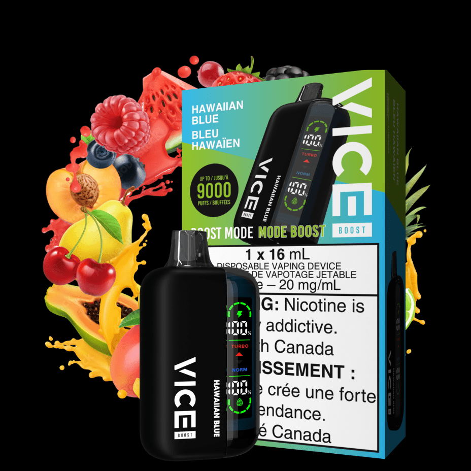 Vice Boost Disposable Vape-Hawaiian Blue 9000 Puffs / 20mg Morden Vape SuperStore and Cannabis Manitoba Canada