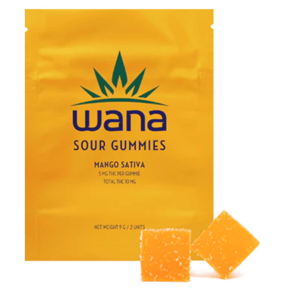 Wana Mango Sour Sativa Gummies 2/pkg Morden Vape SuperStore and Cannabis Manitoba Canada