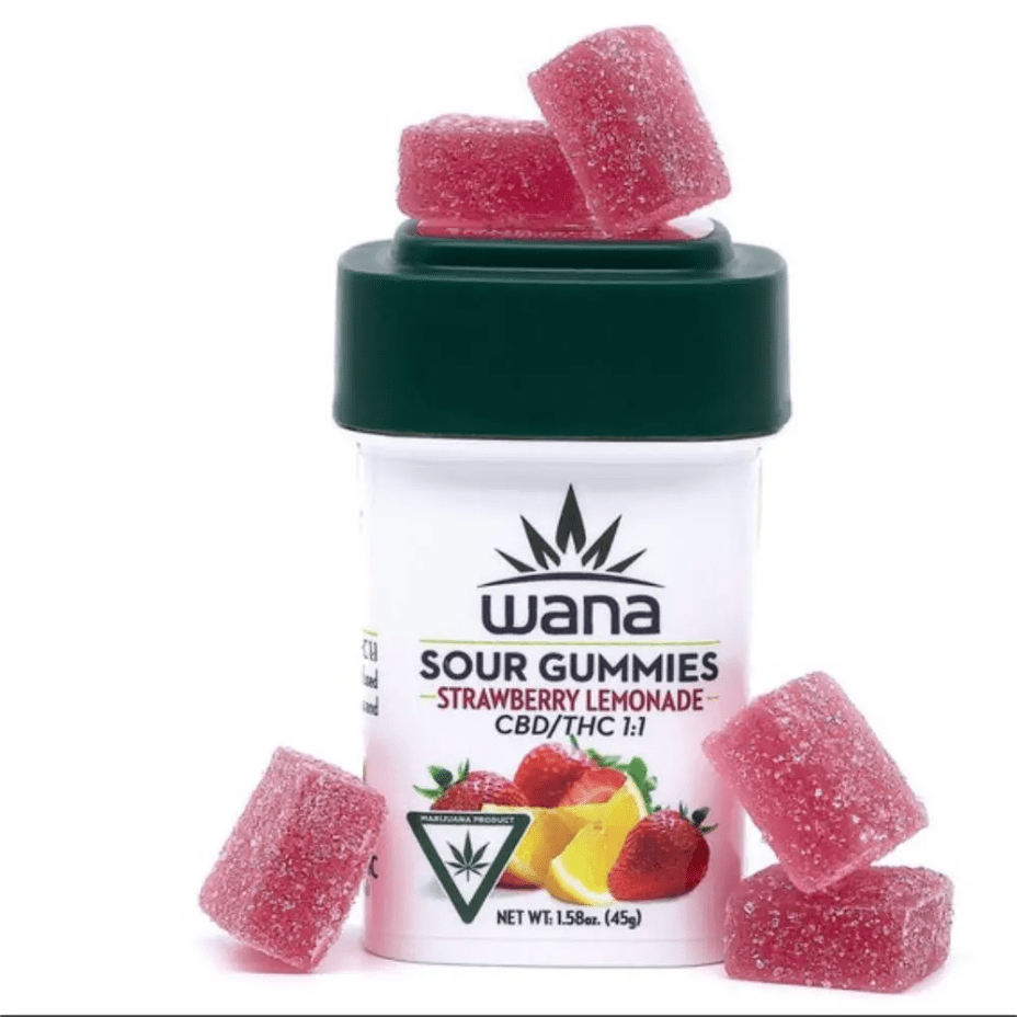 Wana Strawberry Lemonade Gummies 1:1 THC-CBD 12.pkg Morden Vape SuperStore and Cannabis Manitoba Canada