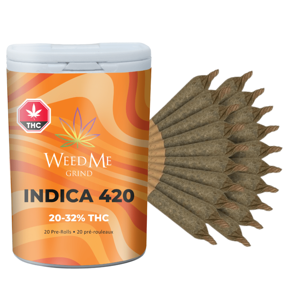 Weed Me Indica 420 Pre-rolls-20x0.4g 20x0.4g Morden Vape SuperStore and Cannabis Manitoba Canada