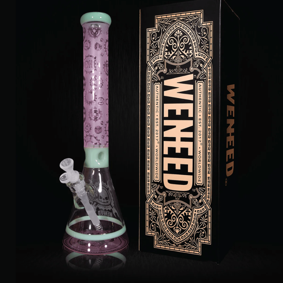 WENEED 7mm High Gear Beaker-19" 7mm / Pink Morden Vape SuperStore and Cannabis Manitoba Canada