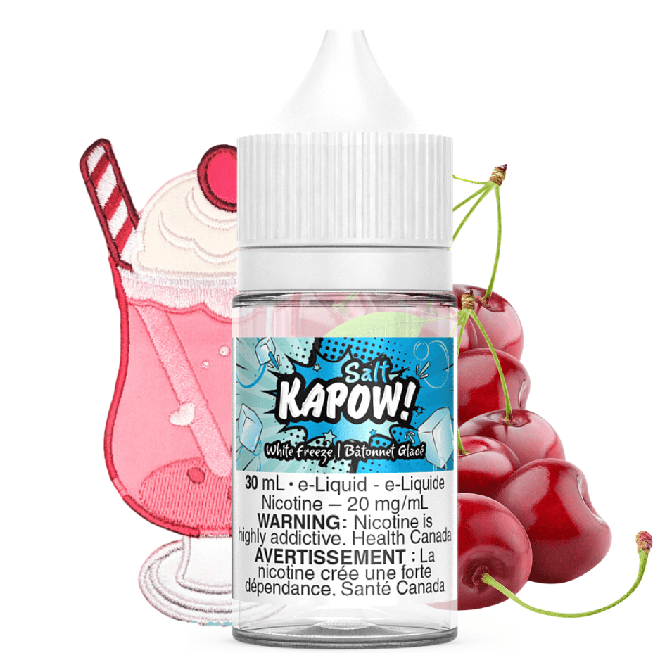 White Freeze Salt by Kapow E-liquid 30ml / 12mg Morden Vape SuperStore and Cannabis Manitoba Canada