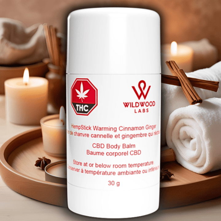 Wildwood Labs HempStick Warming Cinnamon Ginger CBD Body Balm-30g 30g Morden Vape SuperStore and Cannabis Manitoba Canada