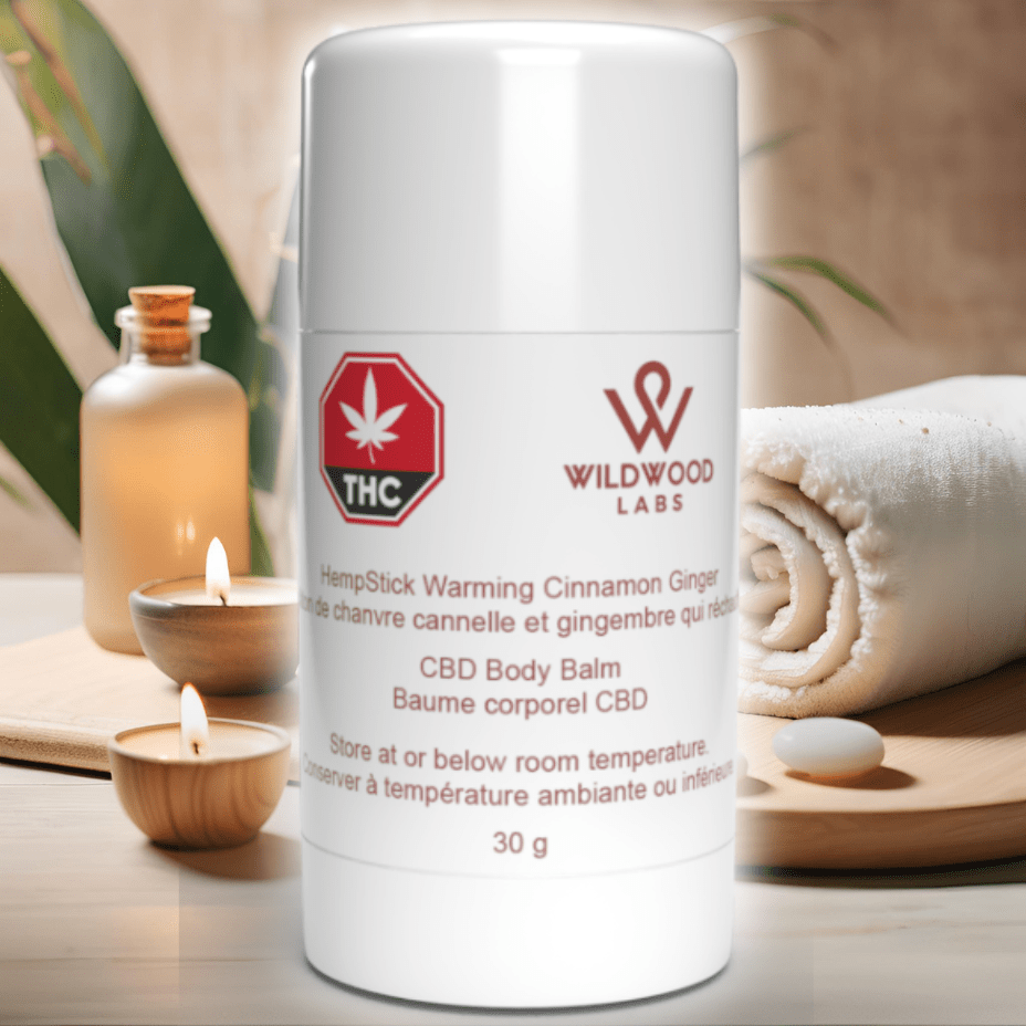 Wildwood Labs HempStick Warming Cinnamon Ginger CBD Body Balm-30g 30g Morden Vape SuperStore and Cannabis Manitoba Canada