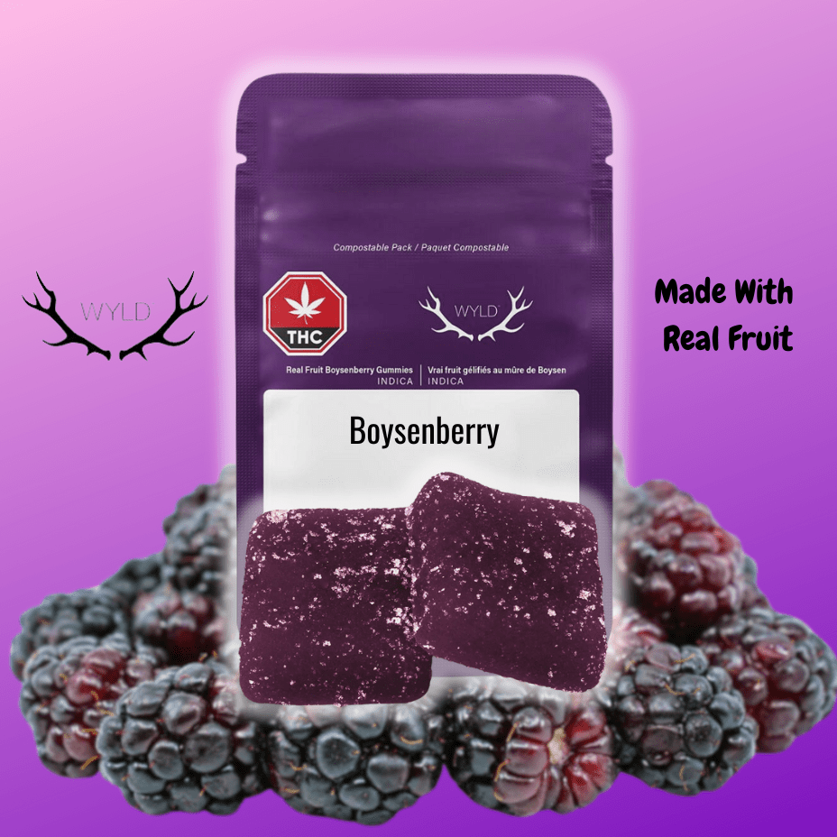 Wyld Boysenberry 2:1:1: CBD:CBN:THC Gummies 2x5mg 2x5mg Morden Vape SuperStore and Cannabis Manitoba Canada