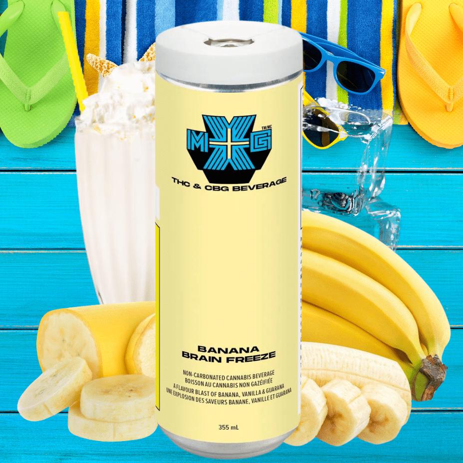 XMG+ Banana Brain Freeze THC Infused Beverage-355ml 355ml Morden Vape SuperStore and Cannabis Manitoba Canada