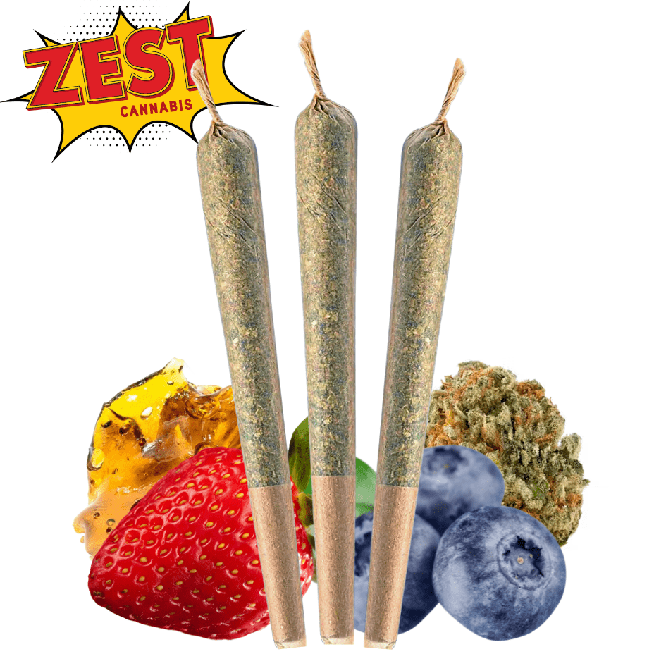 Zest Kush Berry Diamond & Shatter Fortified Hybrid Pre-Roll-3x0.5g 3x0.5g Morden Vape SuperStore and Cannabis Manitoba Canada