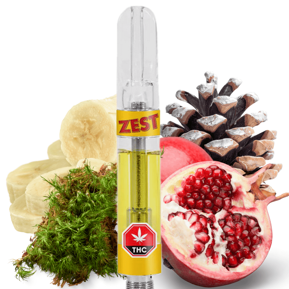 Zest Pomegranate Kush Liquid Diamond Hybrid 510 Cartridge-1g 1g Morden Vape SuperStore and Cannabis Manitoba Canada