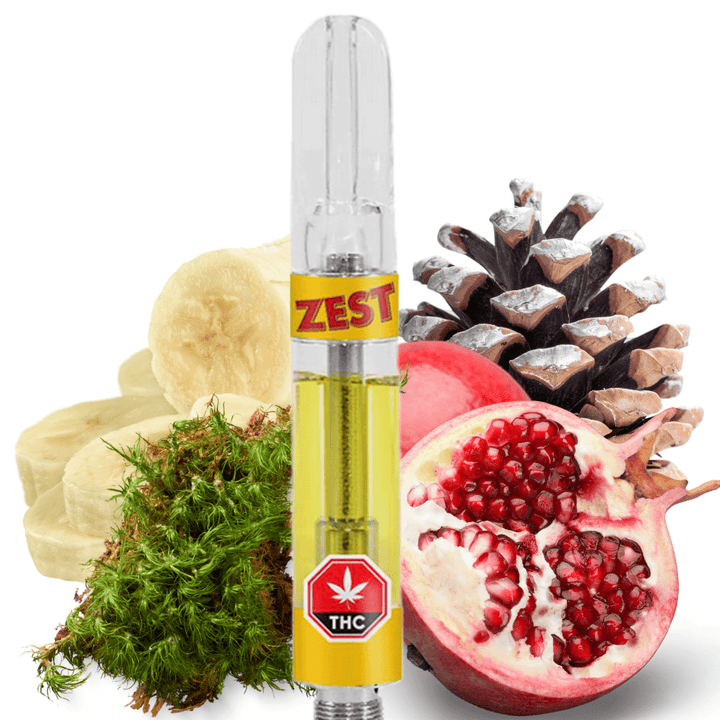 Zest Pomegranate Kush Liquid Diamond Hybrid 510 Cartridge-1g 1g Morden Vape SuperStore and Cannabis Manitoba Canada