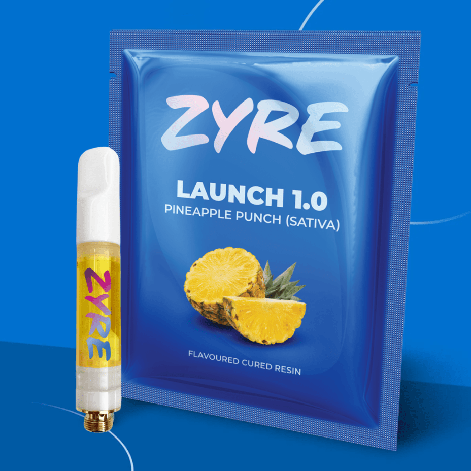 Zyre Recline 1.0 Pineapple Punch Flavoured Cured Resin Cartridge-1g 1g Morden Vape SuperStore and Cannabis Manitoba Canada