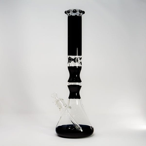 Boss Glass  Wavy Logo Beaker W/Mario Bowl-16” Black Morden Vape SuperStore and Cannabis Manitoba Canada