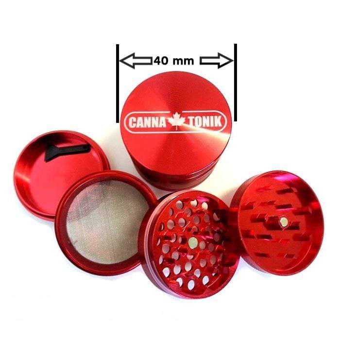 Cannatonik Aluminum Grinder 40mm Red Morden Vape SuperStore and Cannabis Manitoba Canada