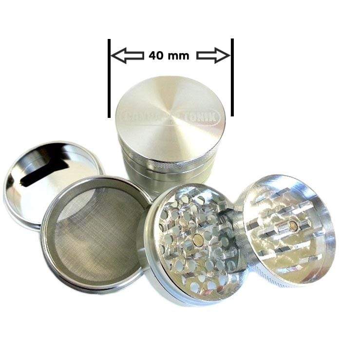 Cannatonik Aluminum Grinder 40mm Silver Morden Vape SuperStore and Cannabis Manitoba Canada