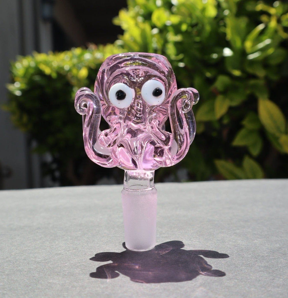 Glass Bong Replacement Bowl 14mm-Octopus 14mm / Pink Morden Vape SuperStore and Cannabis Manitoba Canada