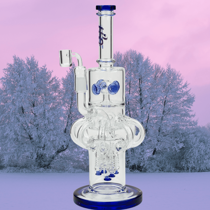 H2O Glass Bong 7mm with 4 Rocket Percs-20" Morden Vape SuperStore and Cannabis Manitoba Canada