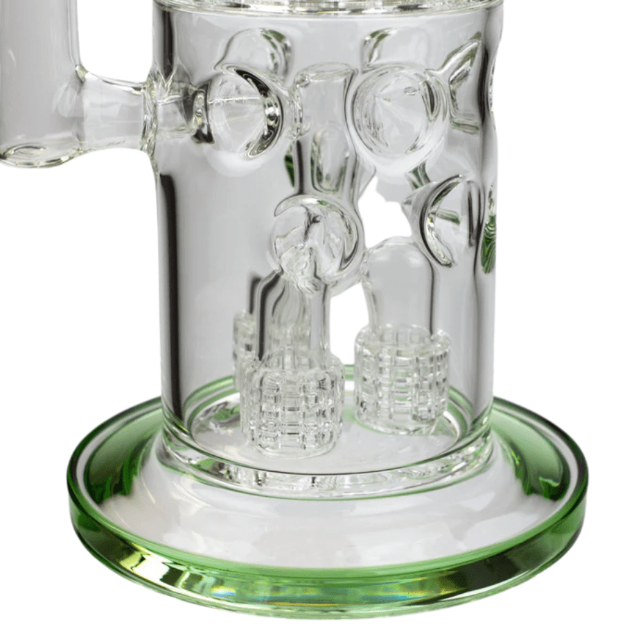 H2O Glass Bong w/triple mini Showerhead & Triple Matrix-19" Morden Vape SuperStore and Cannabis Manitoba Canada