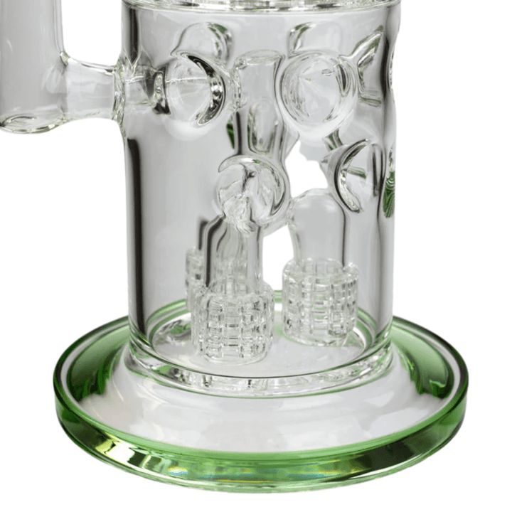 H2O Glass Bong w/triple mini Showerhead & Triple Matrix-19" Morden Vape SuperStore and Cannabis Manitoba Canada