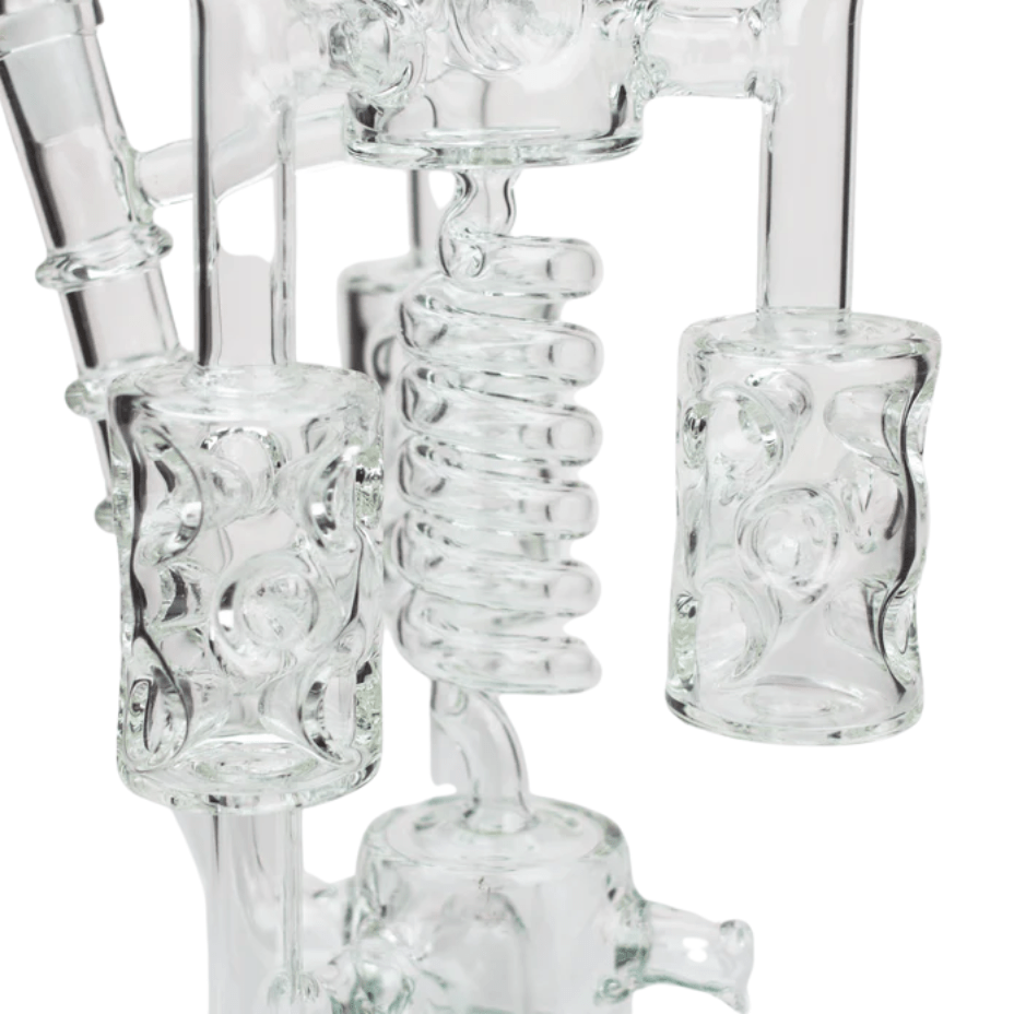 H2O Glass Coil Bong w/6 Rocket Percs-21" Morden Vape SuperStore and Cannabis Manitoba Canada