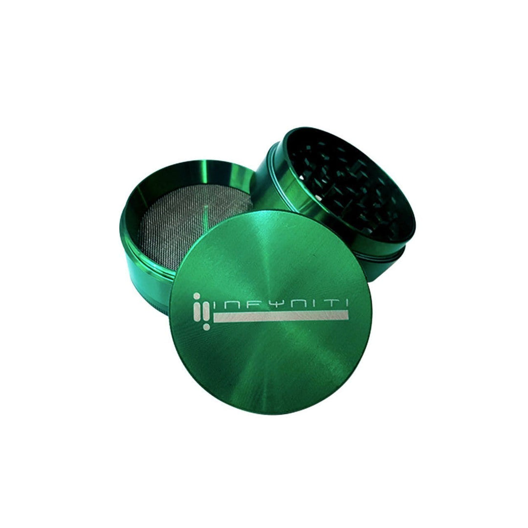 Infyniti 4 Piece Aluminum Cannabis Grinder-2.5" Green Morden Vape SuperStore and Cannabis Manitoba Canada