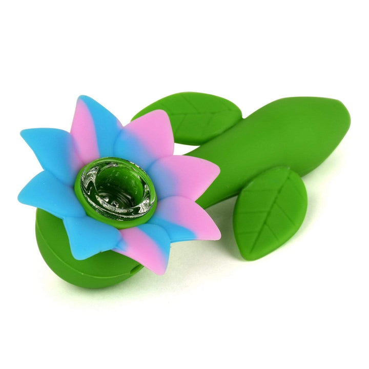 LIT Silicone Flower Power 4.5" Hand Pipe Morden Vape SuperStore and Cannabis Manitoba Canada