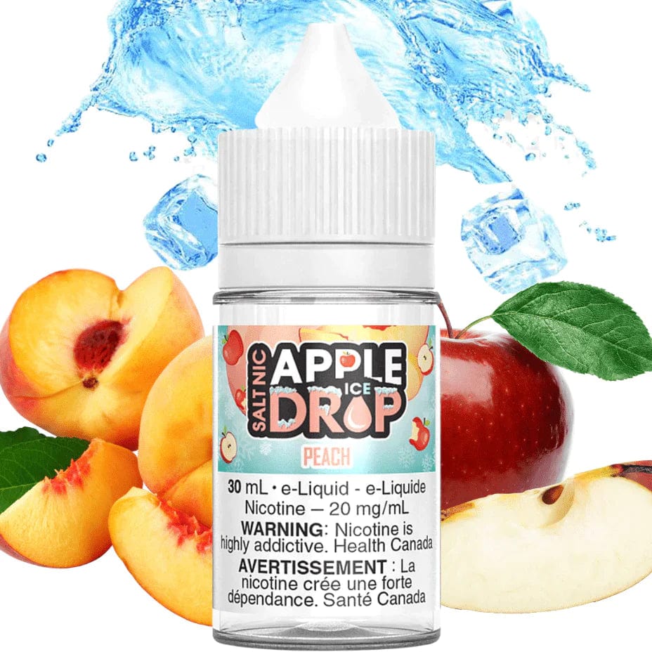 Peach Ice Salts by Apple Drop E-Liquid 30ml / 12mg Morden Vape SuperStore and Cannabis Manitoba Canada