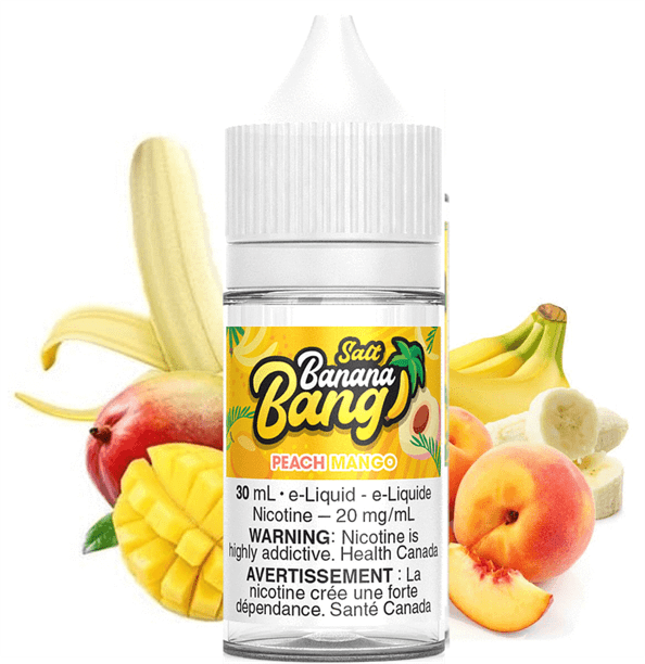 Peach Mango by Banana Bang Salt Morden Vape SuperStore and Cannabis Manitoba Canada