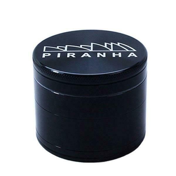 Piranha 2.5" 4-Piece Grinder Black Morden Vape SuperStore and Cannabis Manitoba Canada