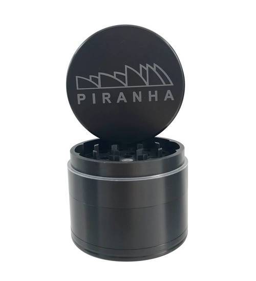 Piranha 2.5" 4-Piece Grinder Gunmetal Morden Vape SuperStore and Cannabis Manitoba Canada