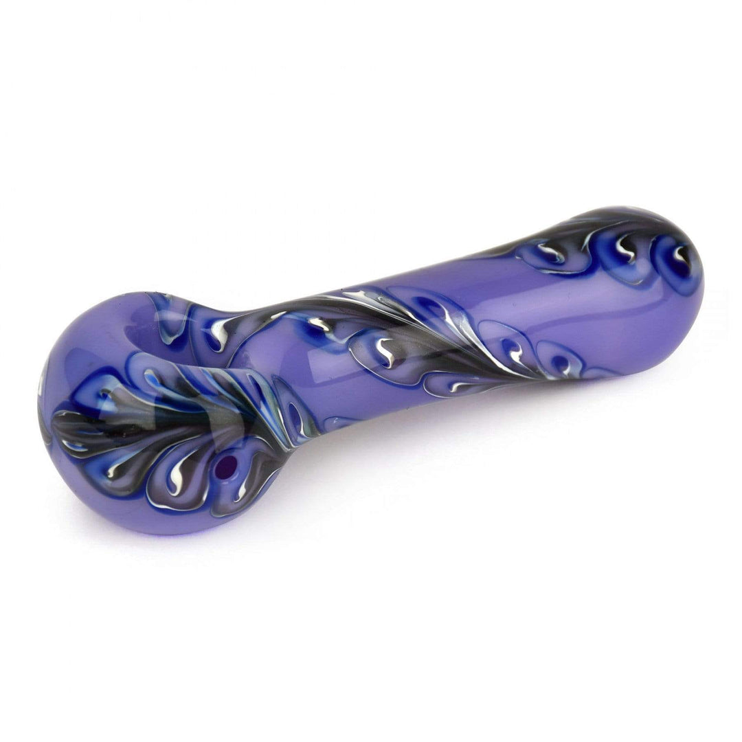 Red Eye Glass Paisley Hand Pipe 4.5" 4.5" / Purple & Blue Morden Vape SuperStore and Cannabis Manitoba Canada