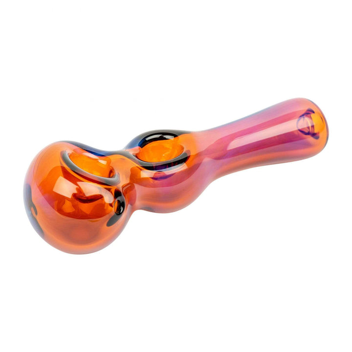 Red Eye Glass Twice Baked 4.5" Hand Pipe 4.5" / Amber Morden Vape SuperStore and Cannabis Manitoba Canada