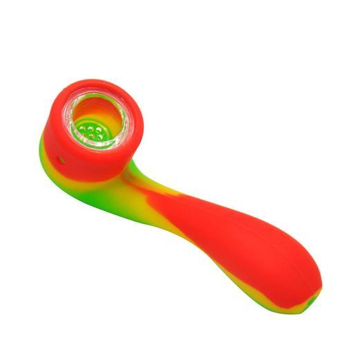 Silicone Sherlock Hand Pipe w/ Screen Rasta Morden Vape SuperStore and Cannabis Manitoba Canada