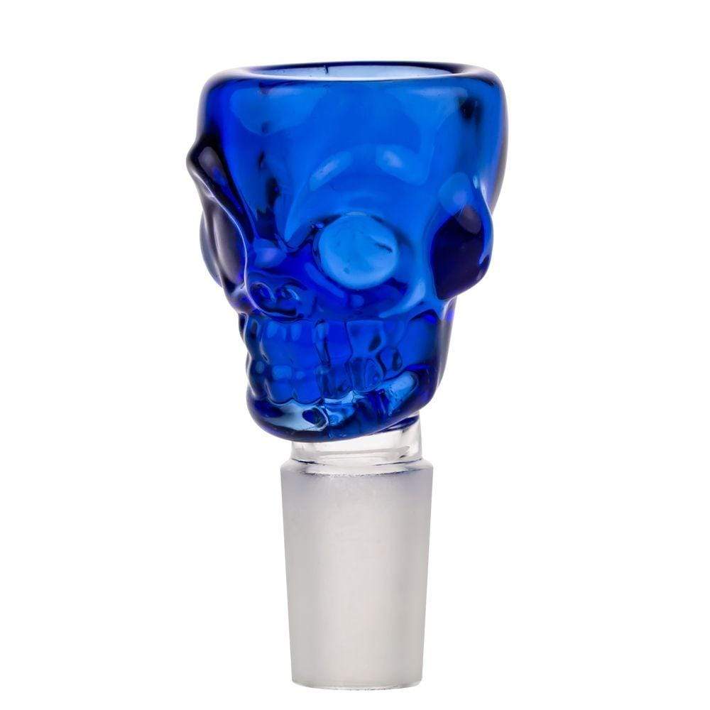 Skull Bowl Slide 18mm 18.8mm / Blue Morden Vape SuperStore and Cannabis Manitoba Canada