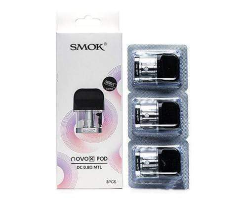 Smok Novo X Replacement Pods-3/pkg 0.8 DC MTL Morden Vape SuperStore and Cannabis Manitoba Canada