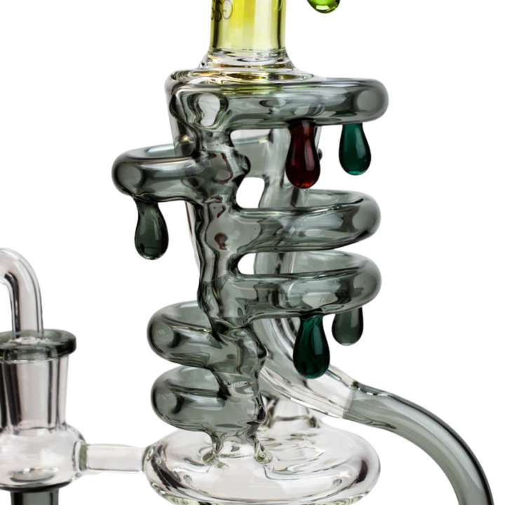 Soul Glass 2-in-1 Inline Recycler 9.5" Amber Morden Vape SuperStore and Cannabis Manitoba Canada