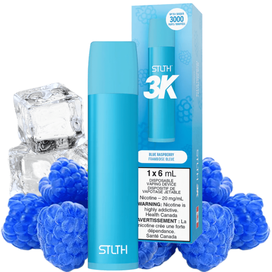 STLTH 3K Disposable Vape Blue Raspberry 20mg / 3000 Morden Vape SuperStore and Cannabis Manitoba Canada