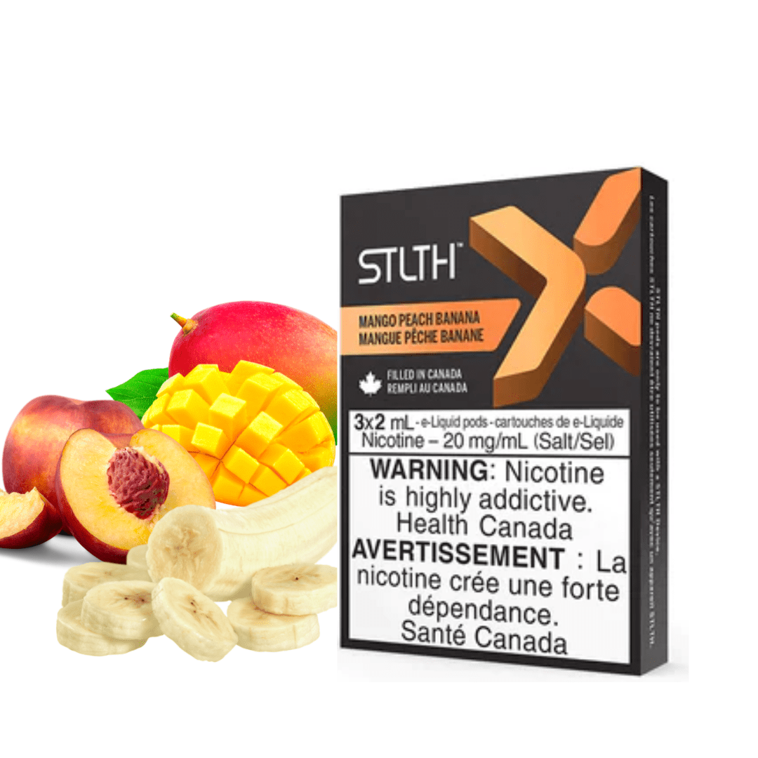 STLTH X Pod Pack-Mango Peach Banana 20mg Morden Vape SuperStore and Cannabis Manitoba Canada