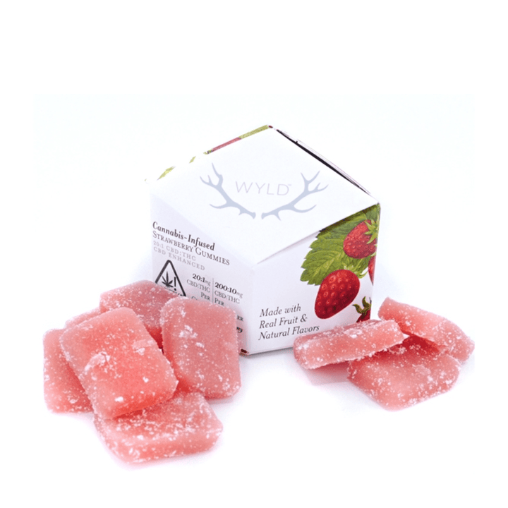 WYLD Strawberry 20:1 CBD Gummies-10/pkg 10/pkg Morden Vape SuperStore and Cannabis Manitoba Canada