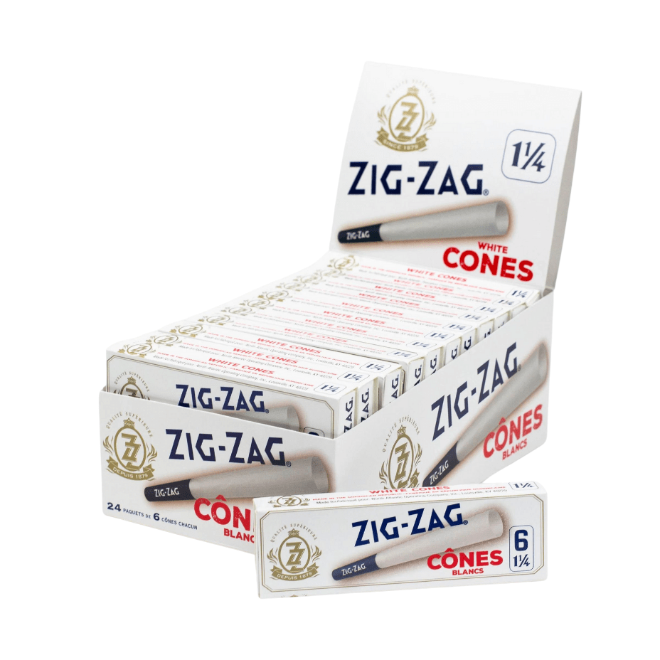 Zig-Zag Pre-Rolled White Cones 6-pack-1 1/4 1 1/4 / 6-Pack Morden Vape SuperStore and Cannabis Manitoba Canada